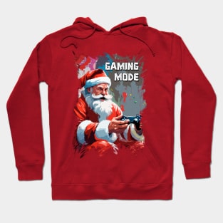 Santa Claus  Funny Gamer Playing Video Games on XMAS Hoodie